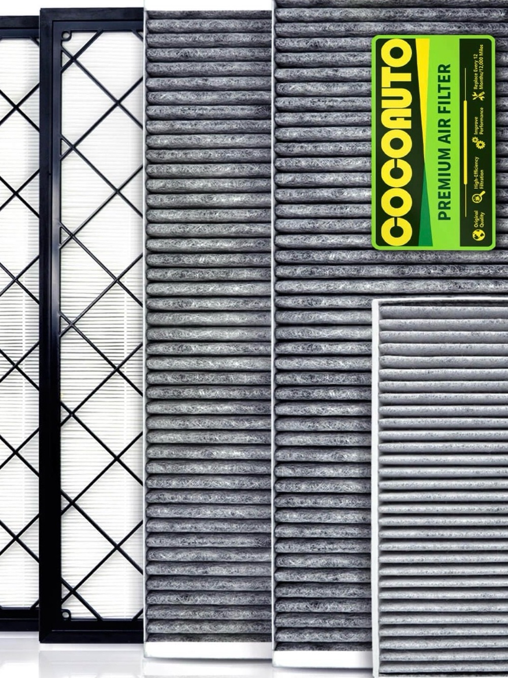 COCOAUTO HEPA Air Intake Filter And Cabin Air Filter For Model Y (2020-2025)